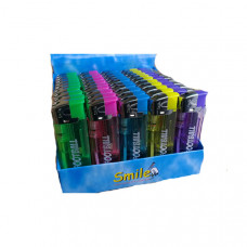Запальнички "SMILE" п'єзо кольор. прозора 3108 (50шт)
