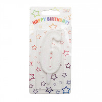 Свічка для торта 6 з блиском     6682838968727