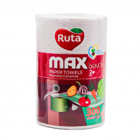 Полотенца бумажные Ruta Max 1рул 2ш белые 1шт, 10шт / уп