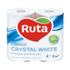 Туалетная бумага Ruta Classic 4рул 2ш белый 1шт, 16шт / уп