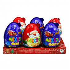 Шоколадні яйця "Джой" Maxxxi egg НОВОРІЧНЕ 90г, 6шт/бл, 30шт/ящ