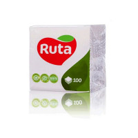 Серветки Ruta 33*33 100л 1ш білі 1шт, 24шт/ящ
