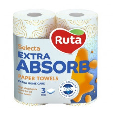 Рушники паперові Ruta Selecta EA 2рул 3ш білі, 1шт, 6шт/уп