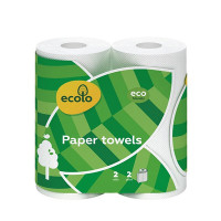 Полотенца бумажные Ecolo 2шт двухслойные м / уп