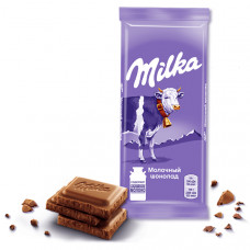 Шоколад MILKA Молочна 90г, 24шт/бл