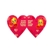 Валентинка Родика средняя ВН 01/02/04/05/07/08/09/11 с посыпкой (50шт)