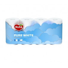 Туалетная бумага Ruta Pure White 8рул 3ш белый 1шт