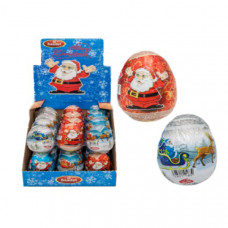 Шоколадное яйцо 25г Дед Мороз на санях с сюрпризом (24шт)