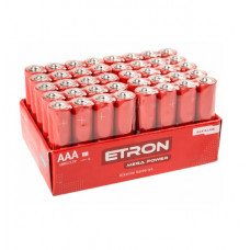 Батарейки алкалінові міні пальчик LR03 ЕТРОН, 40шт/уп, 960шт/ящ
