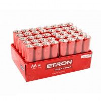 Батарейки алкалиновые пальчик LR6 ЕТРОН, 40шт / уп, 720шт / ящ