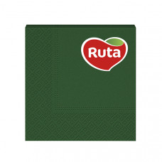 Серветки Ruta 33*33 20л 3ш темно-зелені 1шт, 17шт/ящ