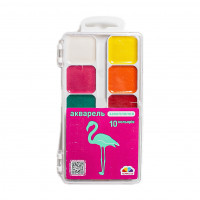 Краска акварель медовая 10 цветов пласт. 200104