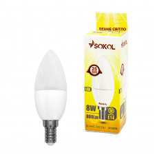 Лампа LED свіча 220В Е14 4100К 8W біле світло 3953