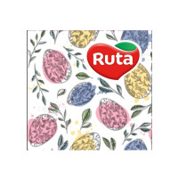 Салфетки Ruta Акварельные писанки 33 * 33 20л 2ш с печатью 1шт, 17шт / ящ