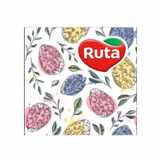 Салфетки Ruta Акварельные писанки 33 * 33 20л 2ш с печатью 1шт, 17шт / ящ