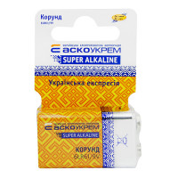 Батарейка лужна Корунд. 6LR61 SC1