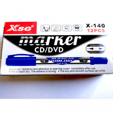 Маркер CD/DVD чорний двосторонній S6-1  X-140 12шт/уп  6931068801404