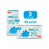 Підгузники дитячі Dino Baby 3 (4-9кг) 46шт    4823098410607