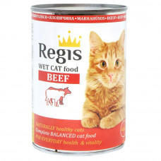 Вологий корм для котів з яловичиною  TM"Regis" 415г.  0013