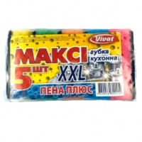 Губка Пена плюс Vivat 5шт (50шт/ящ)