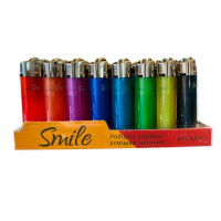 Зажигалки "SMILE" кремниевая Smile 8цветов, 4109 (48шт)