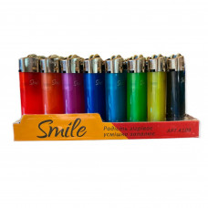 Запальнички "SMILE" кремнієва Smile 8кольрів , 4109 (48шт)