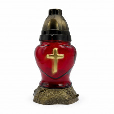 Свеча лампадка сердце крест на 18 час. (15/ещ)