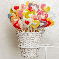 Леденцы "СЕРДЦЕ" в корзине 40 гр ( 1шт *40шт/кор * 3кор/ящ) код 116