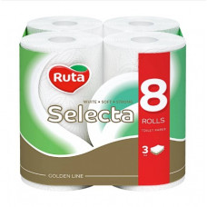 Туалетная бумага Ruta Selecta 8рул 3ш белый