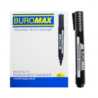 Маркер CD/DVD Buromax водостойкий черный 0,6мм 8700-019(12шт)