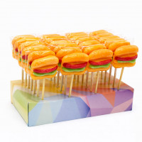 Льодяники "ГАМБУРГЕР" 35г (1шт*24шт/бл  *  8бл/ящ) А-009  ТМ "ALMI"