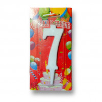 СВЕЧА в торт белая 7