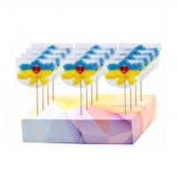 Льодяники "Карта України" 50г ( 1 шт * 12 шт/бл * 10 бл/ящ ) А-014 ТМ "ALMI"