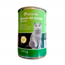 Вологий корм для котів з смаком курки  ВЕТА РЕТ 415г.  0004