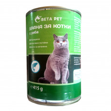 Вологий корм для котів з смаком риби ВЕТА РЕТ 415г.  0028