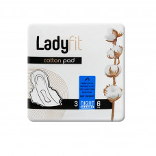 Прокладки гигиенические Ladyfit Cotton Night №3 7кп 6шт/уп 24шт/кор 8682241205011