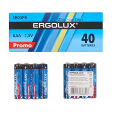 Батарейки солевые мини SR03PR ERGOLUX, 4шт, 40шт / уп, 1200шт / ящ