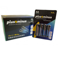 Батарейка R06 Plus minus 4шт на блістері №BPM-4R06 48шт/бл