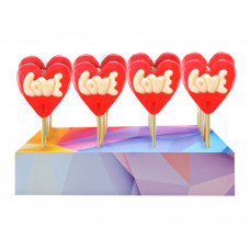 Льодяники "Серце LOVE"  40 гр ( 1шт*15шт/бл*10бл/ящ) код198