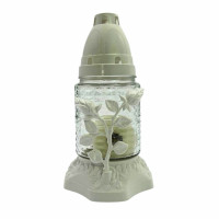 Свеча лампадка Роза белая на 18 часов. (15/ещ)