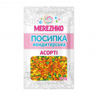 Посипка асорті "ВЕСНЯНІ КВІТИ" ТМ"MEREZHKO" 15г, 10шт/уп, 60шт/ящ