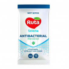 Вологі серветки Ruta Selecta з антибактеріальним ефектом 15шт (52)