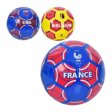 Мяч футбольный EN 3328 размер 5, ПВХ, 1,8мм, 340-360г, 3 вида (страны), кул.