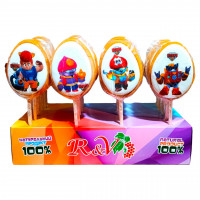 Пряник імбирний "Мультяшні герої" 25гр  (20шт)  4820280370138