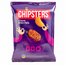 Чіпси Chipster's зі смаком М'ясо гриль хвилясті 120гр 16шт/ящ