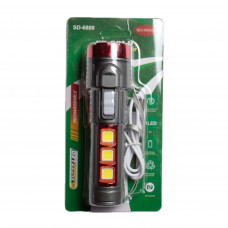 Ліхтарик №SD-6808 (228) пл. перезаряджається з USB (3,5*13)см (200)
