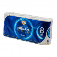 Туалетная бумага Ruta Dream touch 8рул 4ш белый 1шт