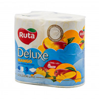 Туалетная бумага Ruta Pure White Deluxe 4рул 3ш белый манго 1шт