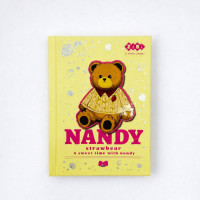 Блокнот А6 64л клет.Bear Toys матовый ламинт+лак св.коричневый12721-28