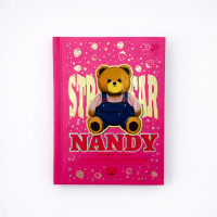Блокнот А6 64л клет.Bear Toys матовый ламинт+лак розовый12721-10